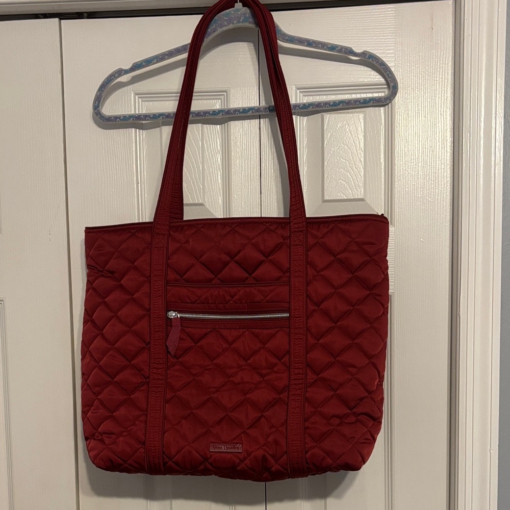 Vera Bradley Deep Red Burgundy Quilted Tote